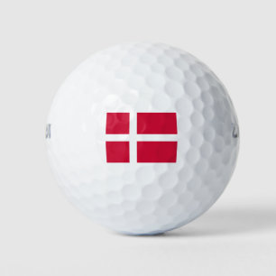 Pelotas De Golf Bandera de Dinamarca o tela danesa