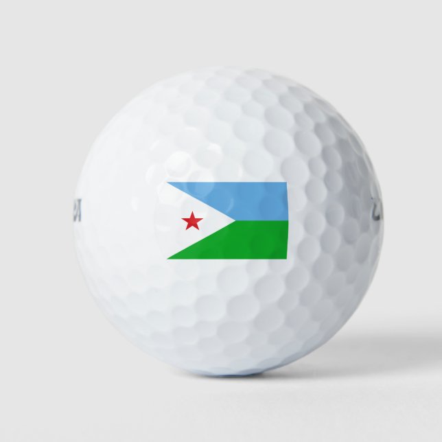 Pelotas De Golf Bandera de Djibouti (Nación Africana) (Anverso)