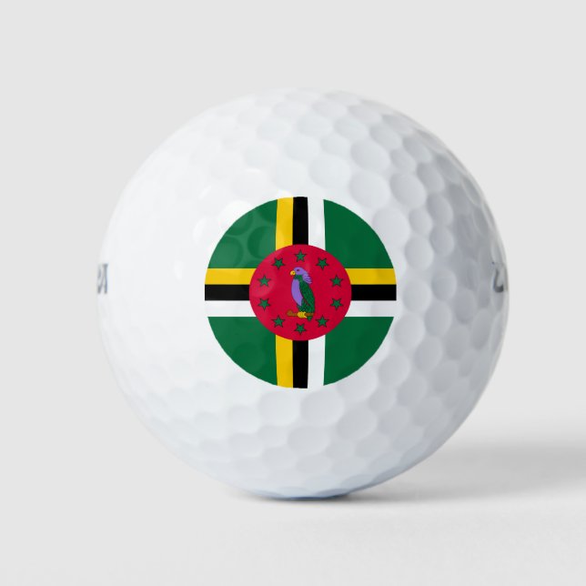 Pelotas De Golf Bandera de Dominica (Anverso)