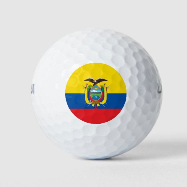 Pelotas De Golf Bandera de Ecuador (Anverso)