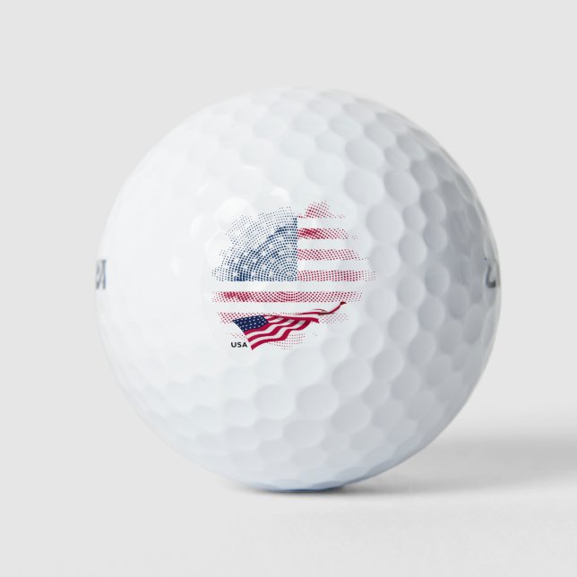 Pelotas De Golf bandera de EE. UU. (Anverso)