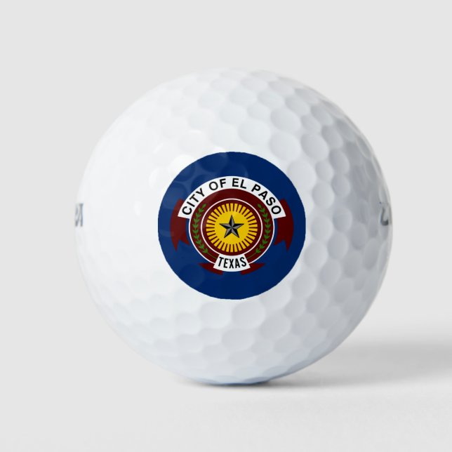 Pelotas De Golf Bandera de El Paso (Texas) (Anverso)