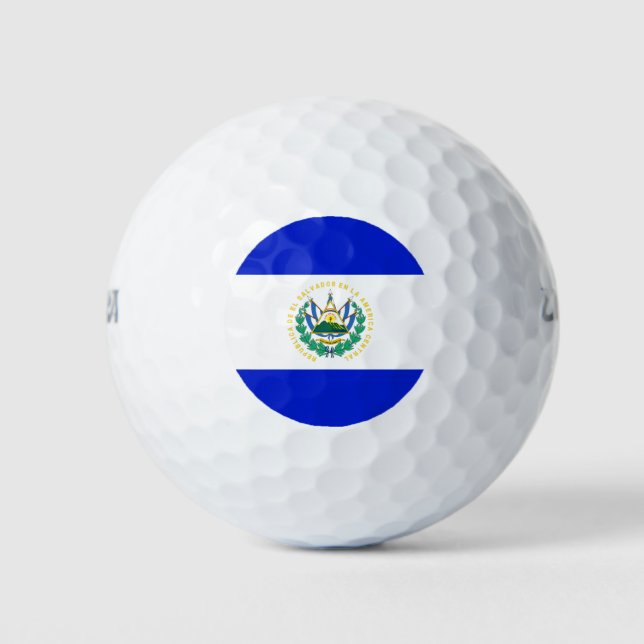 Pelotas De Golf Bandera de El Salvador (Anverso)