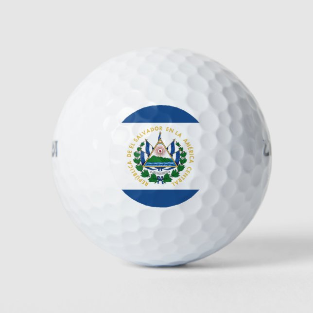 Pelotas De Golf Bandera de El Salvador (Anverso)