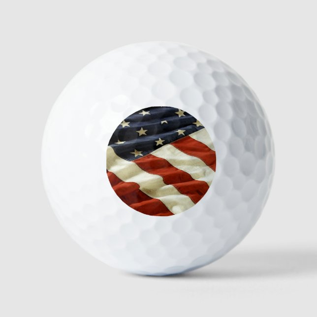 Pelotas De Golf Bandera de Estados Unidos (Anverso)