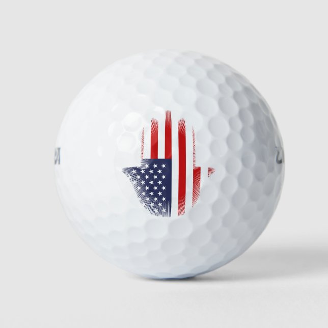Pelotas De Golf Bandera de Estados Unidos (Anverso)