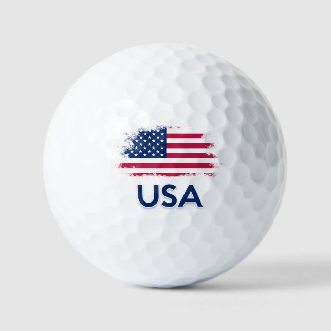 Pelotas De Golf Bandera de Estados Unidos (Anverso)