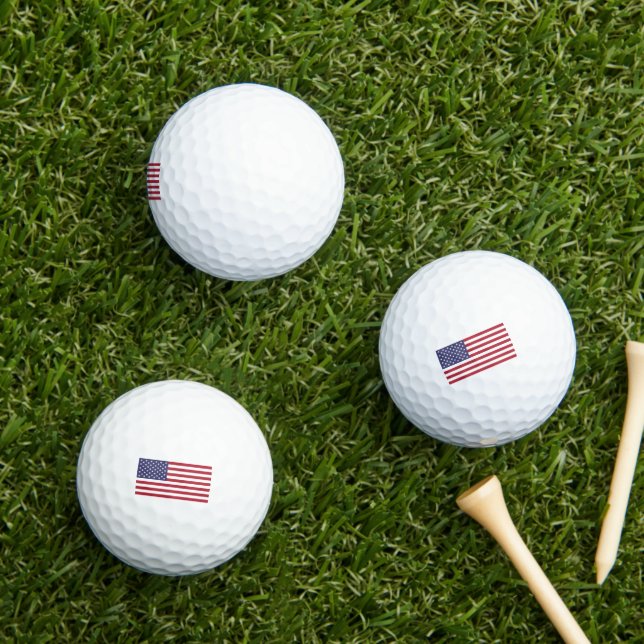 Pelotas De Golf Bandera de Estados Unidos (Césped in situ)