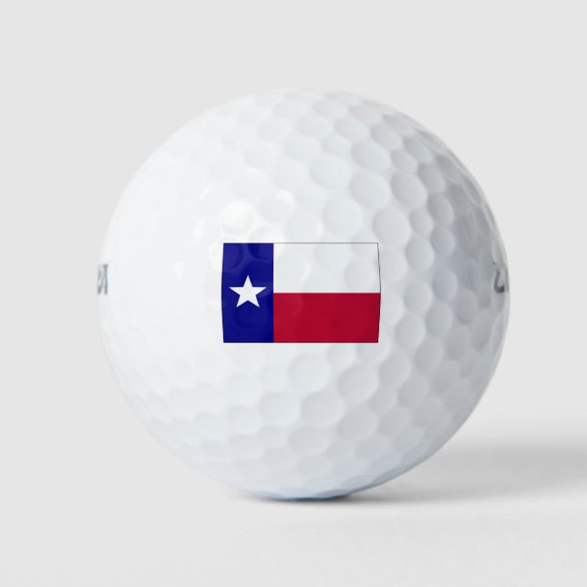 Pelotas De Golf Bandera de estrella solitaria de Texas (Anverso)