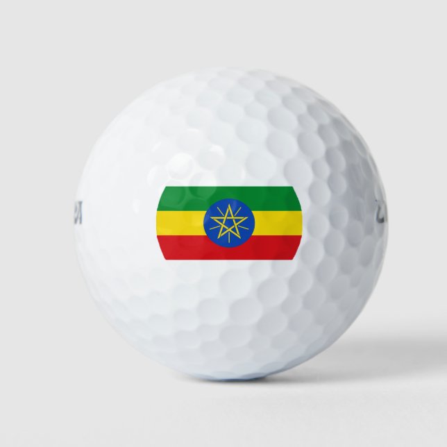 Pelotas De Golf Bandera de Etiopía (Anverso)