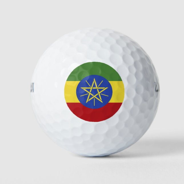 Pelotas De Golf Bandera de Etiopía (Anverso)