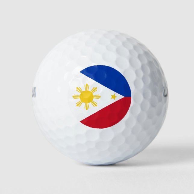 Pelotas De Golf Bandera de Filipinas (Anverso)