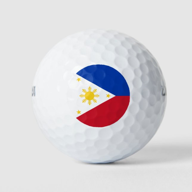 Pelotas De Golf Bandera de Filipinas (Anverso)
