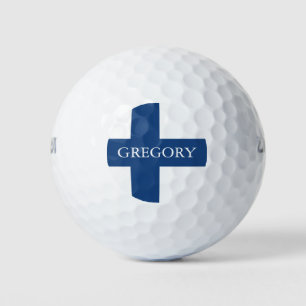 Pelotas De Golf Bandera de Finlad con nombre personalizado