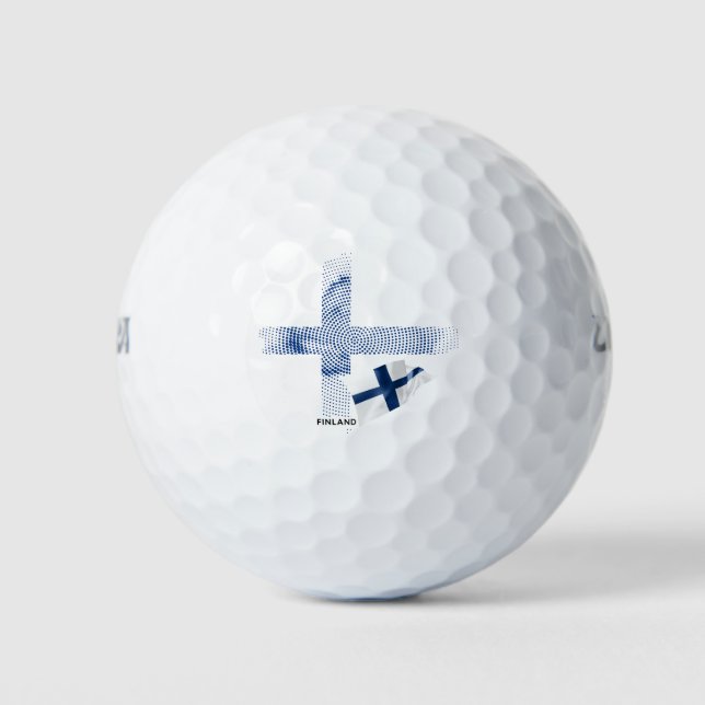 Pelotas De Golf bandera de Finlandia (Anverso)