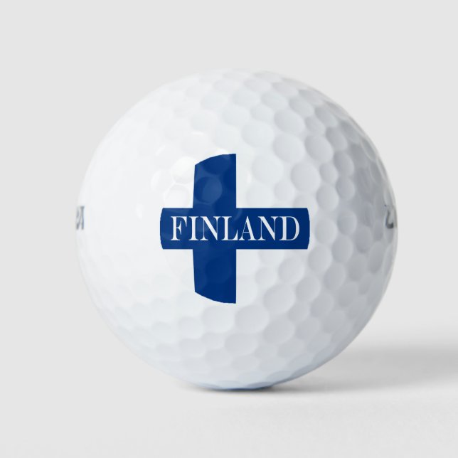 Pelotas De Golf Bandera de Finlandia Blue Cross Suomi (Anverso)
