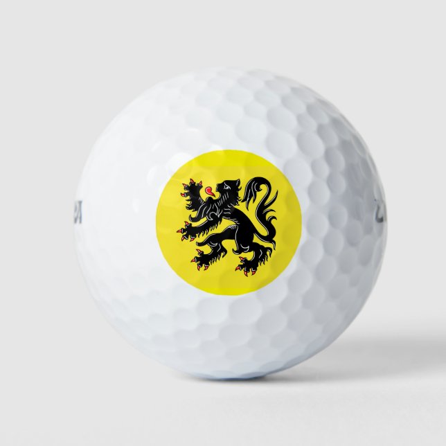 Pelotas De Golf Bandera de Flandes (Anverso)