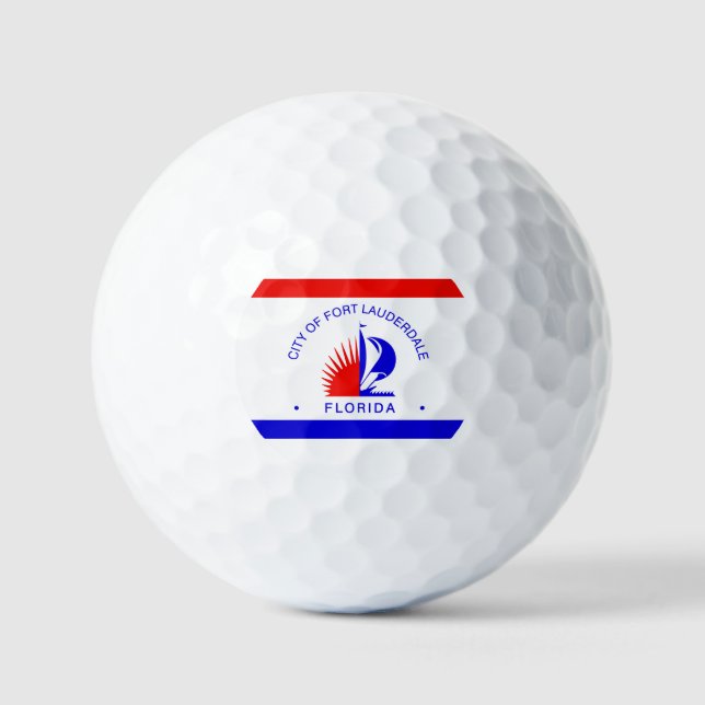 Pelotas De Golf Bandera de Fort Lauderdale, Florida (Anverso)