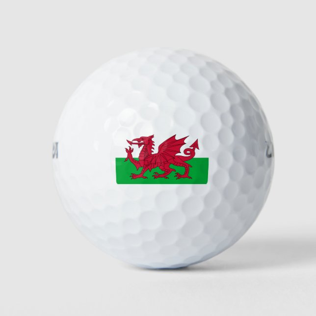 Pelotas De Golf bandera de Gales (Anverso)