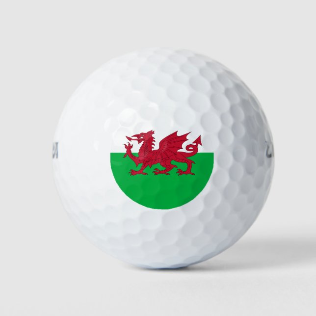 Pelotas De Golf Bandera de Gales (Cymru) (Anverso)