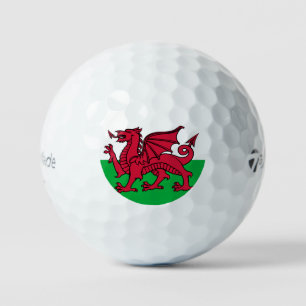 Pelotas De Golf Bandera de Gales Viajes patrióticos del fútbol gal