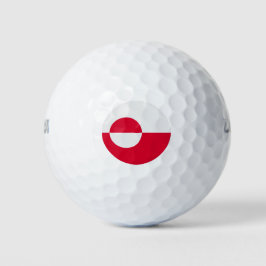 Pelotas De Golf Bandera de Groenlandia