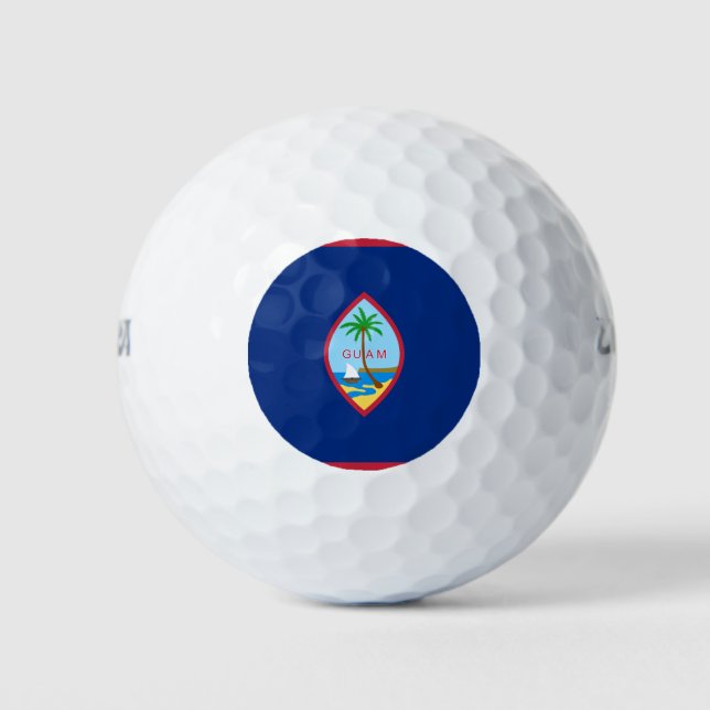 Pelotas De Golf Bandera de Guam (Anverso)