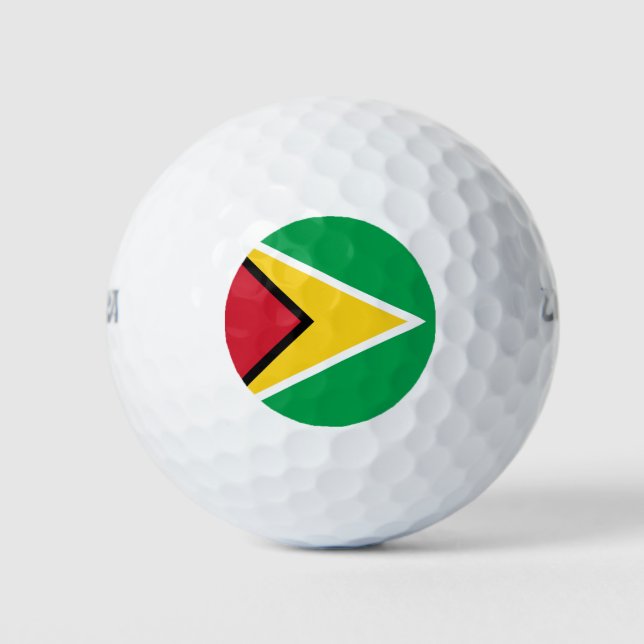 Pelotas De Golf Bandera de Guyana (Anverso)