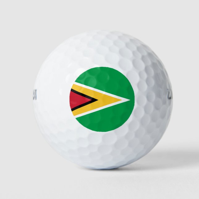 Pelotas De Golf bandera de Guyana (Anverso)