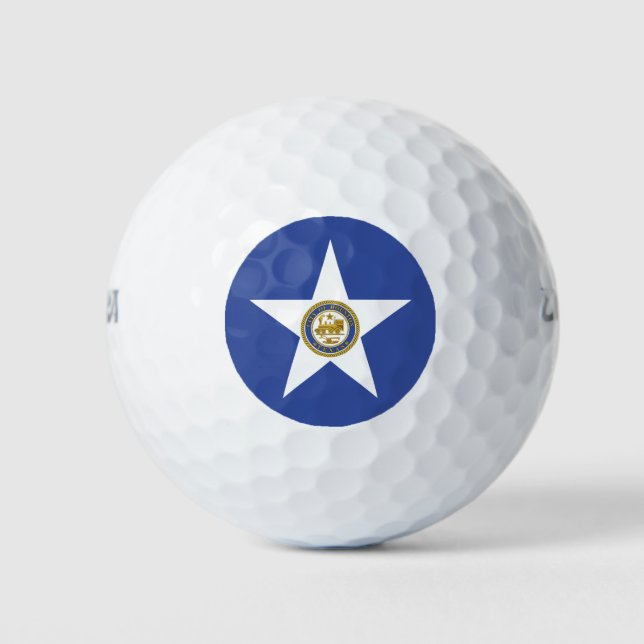 Pelotas De Golf Bandera de Houston (Texas) (Anverso)