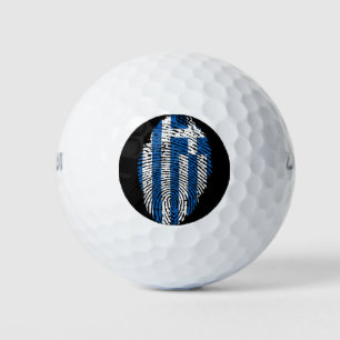 Pelotas De Golf Bandera de huellas dactilares griegas
