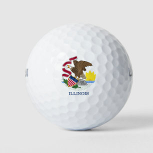 PELOTAS DE GOLF BANDERA DE ILLINOIS
