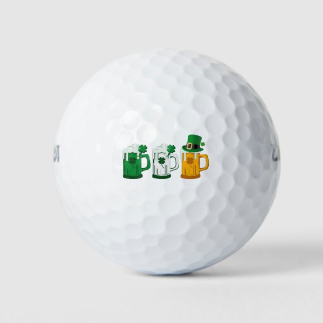Pelotas De Golf Bandera De Irlanda De La Cerveza De Irlanda (Anverso)