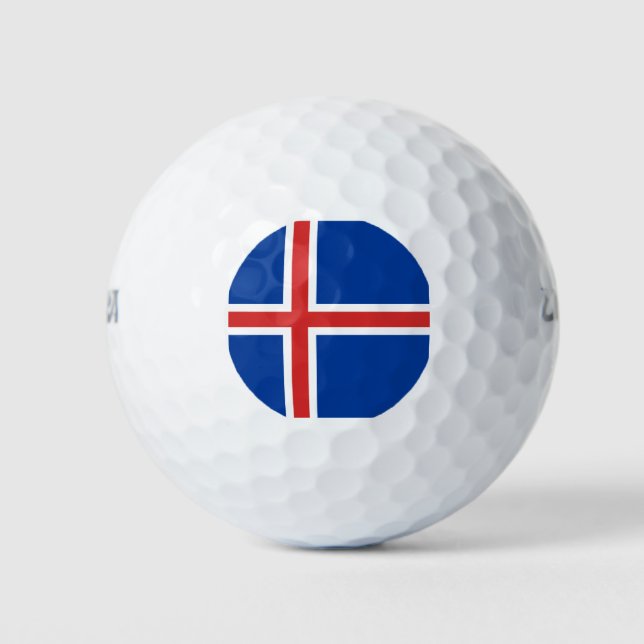 Pelotas De Golf Bandera de Islandia