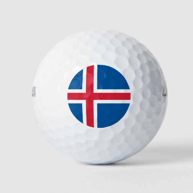 Pelotas De Golf Bandera de Islandia (Anverso)