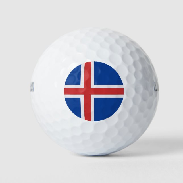 Pelotas De Golf Bandera de Islandia (Anverso)