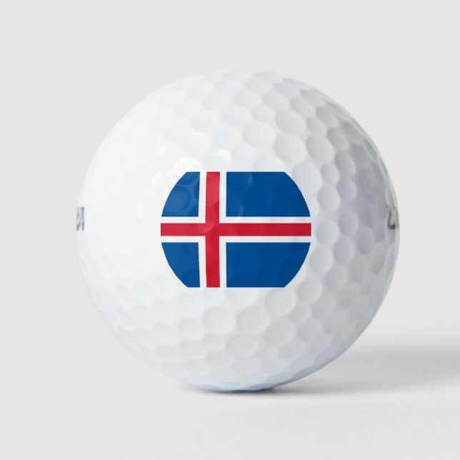 Pelotas De Golf Bandera de Islandia (Anverso)