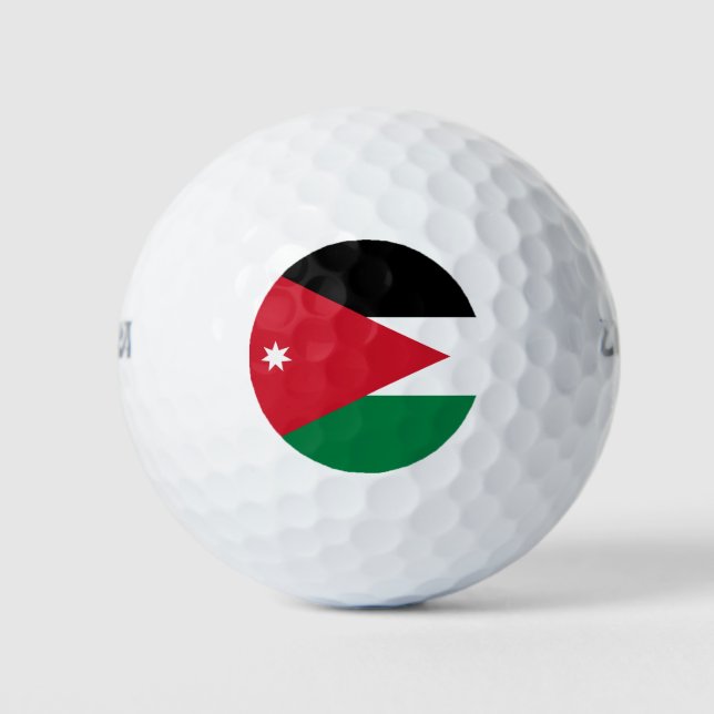 Pelotas De Golf Bandera de Jordania (Anverso)