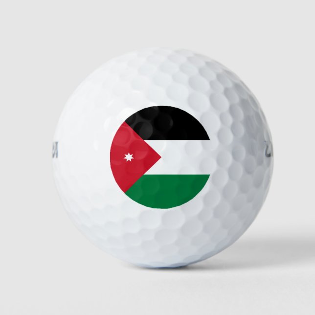 Pelotas De Golf Bandera de Jordania (Anverso)