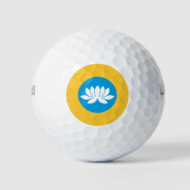 Pelotas De Golf Bandera de Kalmykia (Anverso)