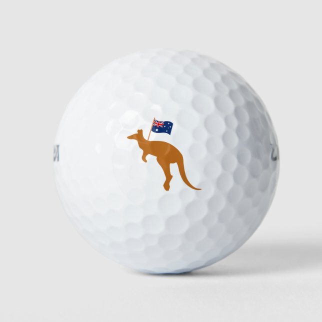 Pelotas De Golf bandera de kangaroo australia (Anverso)