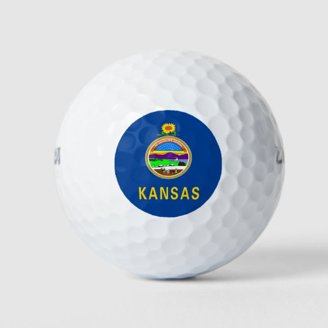Pelotas De Golf Bandera de Kansas (Anverso)