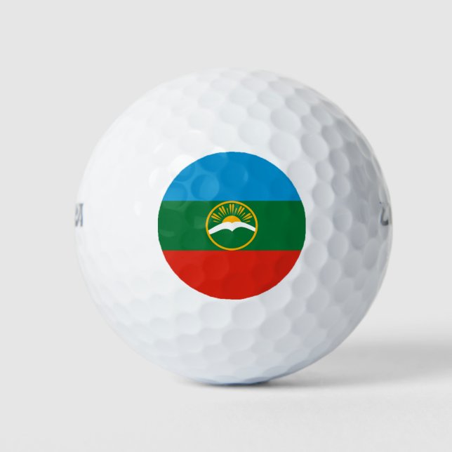 Pelotas De Golf Bandera de Karachay Cherkessia (Anverso)