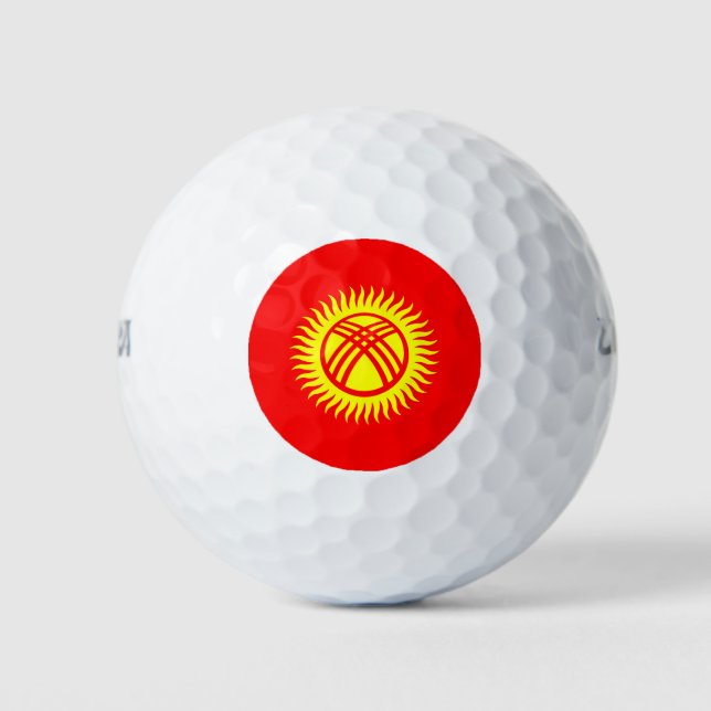 Pelotas De Golf Bandera de Kirguistán (Anverso)