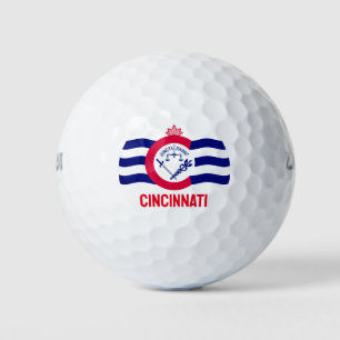 Pelotas De Golf Bandera de la ciudad de Cincinnati, Ohio