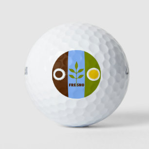 Pelotas De Golf Bandera de la ciudad de Fresno, California Golf Ba