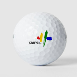 Pelotas De Golf Bandera de la ciudad de Taipei (Taiwán)