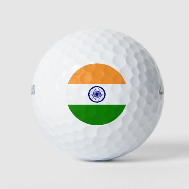 Pelotas De Golf Bandera de la India (Anverso)