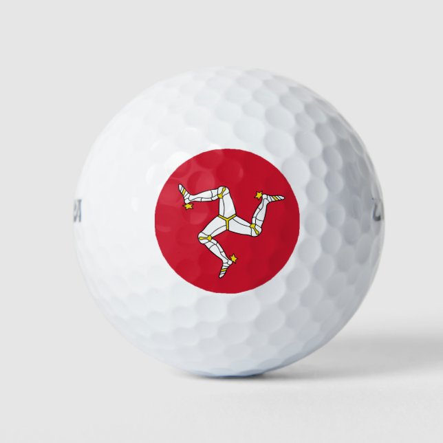 Pelotas De Golf Bandera de la Isla de Man (Anverso)