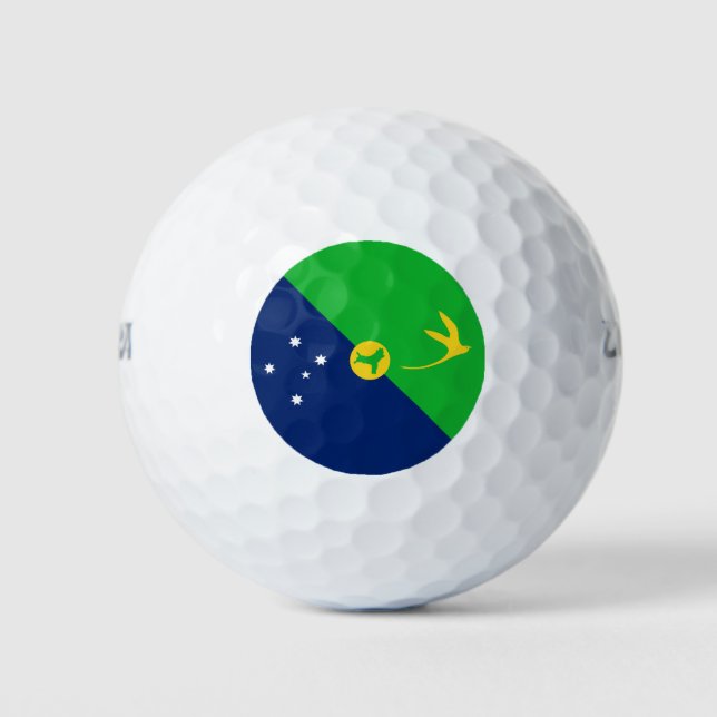 Pelotas De Golf Bandera de la Isla de Navidad (Anverso)